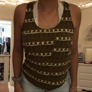 dark green and white tank!